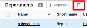 departments delete 2